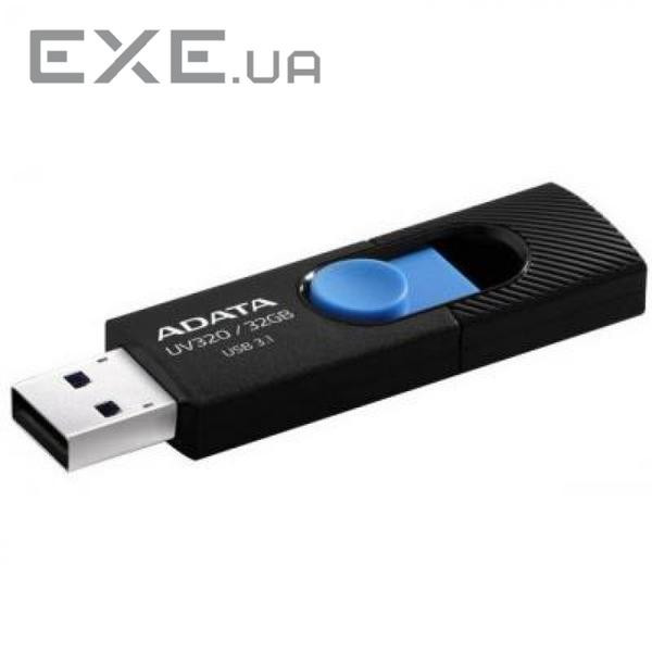 USB флеш накопичувач A-DATA 32GB UV320 Black / Blue USB 3.1 (AUV320-32G-RBKBL)