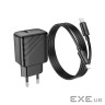 Зарядний пристрій HOCO CS22A Value USB-C PD30W + cable USB-C to Lightning Black (6942007609920)
