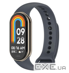 Силіконовий ремінець BeCover для Xiaomi Mi Smart Band 8 Gray (709388)
