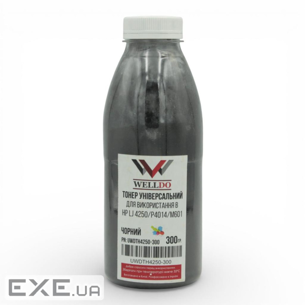 Тонер HP LJ P4014/4015/4515/Canon LBP351/352/3950, фасовка 300г Welldo (UWDTH4250-300)