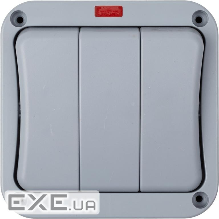 Всепогодний вимикач HiSmart 3 вимикачі, IP66, EU (EL240272) , IP66, EU (EL240272)