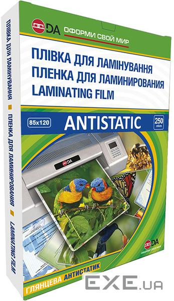 Плівка для ламінування, 85x120, 250 мкм, глянсова, 100 од, D&A Art Antistatic (1120101081300) , D&A Art Antistatic (1120