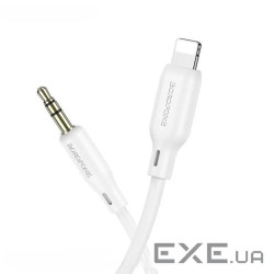 Аудіокабель BOROFONE BL18 iP silicone digital audio conversion cable White (BL18W)