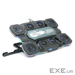 Підставка під ноутбук IceCoorel Q10, до17", fan4-70*15 / 2-50*15 / 2-60*15 мм, корпус пласт