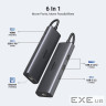 Концентратор Ugreen USB-C to HDMI + 2xUSB 3.2 + USB-C 3.2 + RJ45 + PD CM512 gray (45000)
