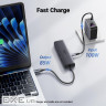 Концентратор Ugreen USB-C to HDMI + 2xUSB 3.2 + USB-C 3.2 + RJ45 + PD CM512 gray (45000)