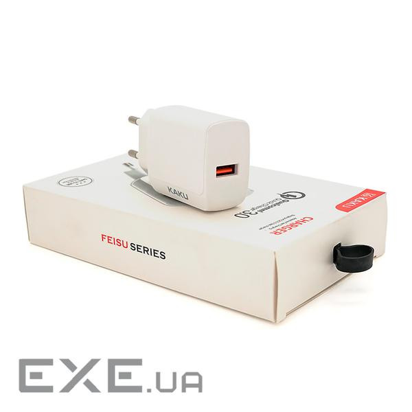 СЗУ AC100-240V iKAKU KSC-178 FEISU QC3.0, White, Box (KSC-178-FEISU)