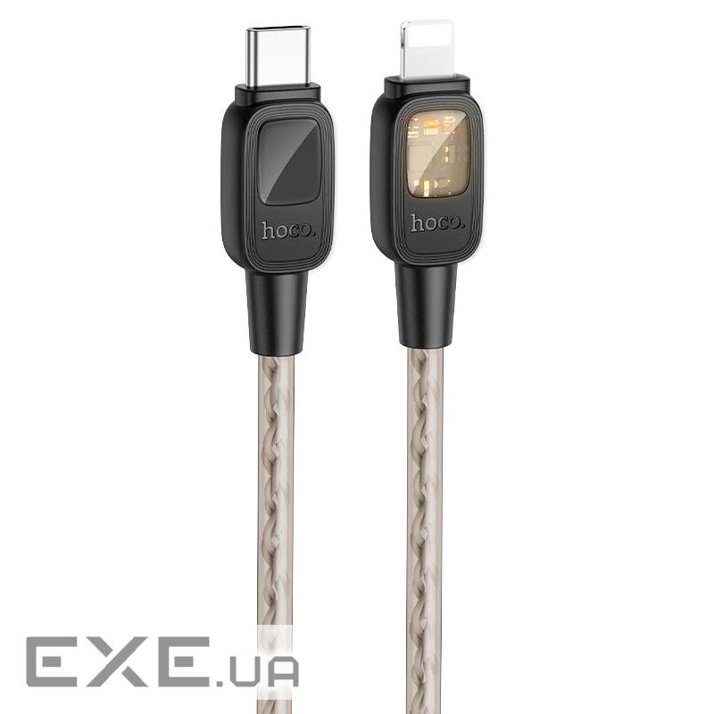 Кабель Hoco U124, Type-C-Lighting, 27W, довжина 1.2м, Black / Gray, BOX (Hoco U124B)