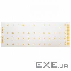 Наклейки на клавіатуру прозорі, червоні (44 клавіші). ) (132189)