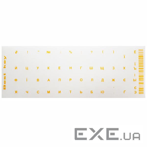 Наклейки на клавіатуру прозорі, червоні (44 клавіші). ) (132189)