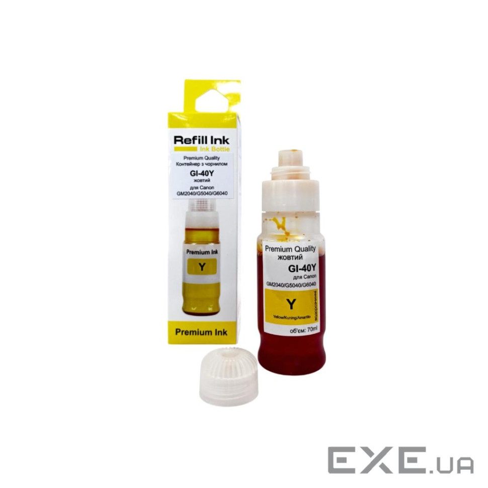 Чорнило Premium Quality Canon GI-40Y, 70ml, yelllow (70264918)