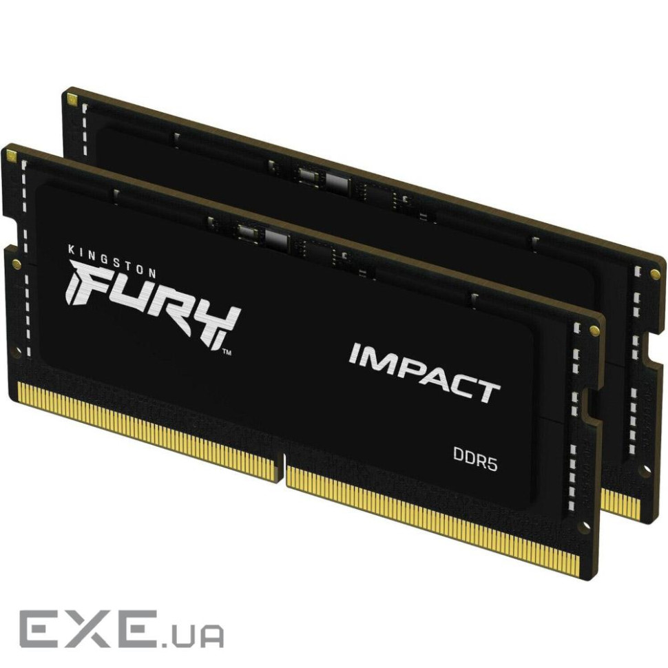 Kingston DRAM 32GB 4800MT/s DDR5 CL38 SODIMM (Kit of 2) FURY Impact EAN: 740617326 (KF548S38IBK2-32)