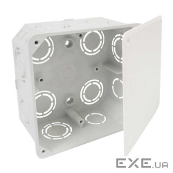 Коробка розподільча в тверді стіни: з кришкою, ПВХ, сіра, 107х107х50мм (KO 100_KA) (KO 100_KA)