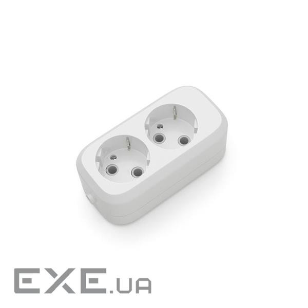 Розетковий блок із заземленням ELECTRUM C-SM-1775 White, 2 розетки
