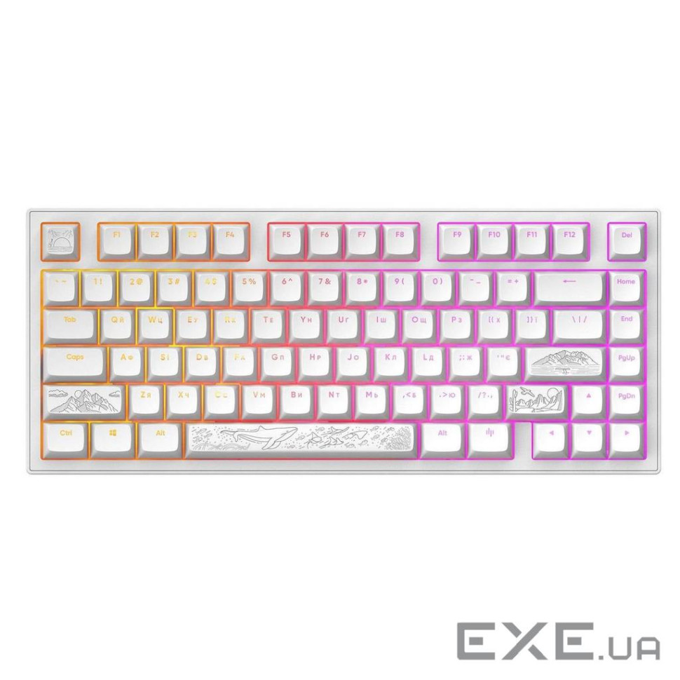 Клавіатура Dark Project ALU81 Terra Nostra PBT RGB Mech G3MS Moonston (DPKB_NOSTRA_81_ANSI_WHITE_UA)