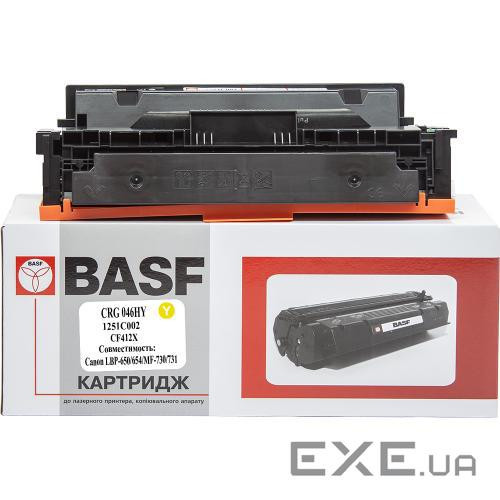 Картридж BASF Canon 046H, 1251C002/CF412X Yellow (KT-046HY-U)