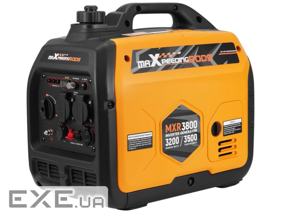 Генератор інверторний БЕНЗИНОВИЙ MXR3800 (3,2 kW), однофазний, 220V, 50Hz, об&apos,єм бака 4л, ручни