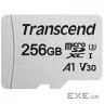 Карта пам'яті TRANSCEND microSDXC 300S 256GB UHS-I U3 V30 A1 Class 10 + SD-adapter (TS256GUSD300S-A)