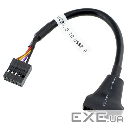 Перехідник USB 2.0 => USB 3.0 для материнської плати, 20pin (тато) to 9 pin (мама) ) (YT-A-USB=>USB3.0)