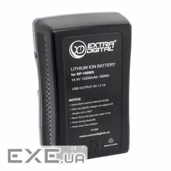 Акумулятор до фото/відео Extradigital Sony BP-190WS, Li-ion, 14.8V, 13200 mAh (BDS2695)