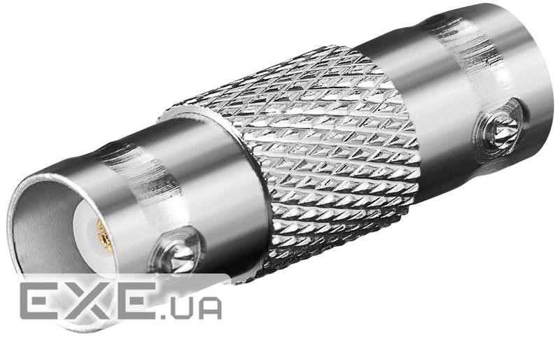 Перехідник антенний BNC/50ohm F/F,адаптер Gold прямий,срібний (62.09.8431-1) (62.09.8431-1)