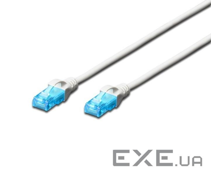 Патч корд Digitus UTP, CAT 5e, 1м, AWG 26/ 7, CCA, PVC, белый (DK-1512-010/WH)