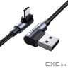 Дата кабель USB 2.0 AM to USB-C 3.0m 3A 90 corner US176 black Ugreen (70875)