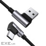 Дата кабель USB 2.0 AM to USB-C 3.0m 3A 90 corner US176 black Ugreen (70875)