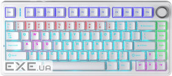 Клавіатура дротова AULA F75 White keycap KRGD blue EN/UA (6948391202839) AULA F75 White keycap KRGD blue EN/UA (69483912