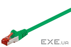 Патч-корд екранованому RJ45 SFTP6 3.0m,patch AWG28 LSOH D=6.0mm Cu Gold,зелений (75.06.8291-10)