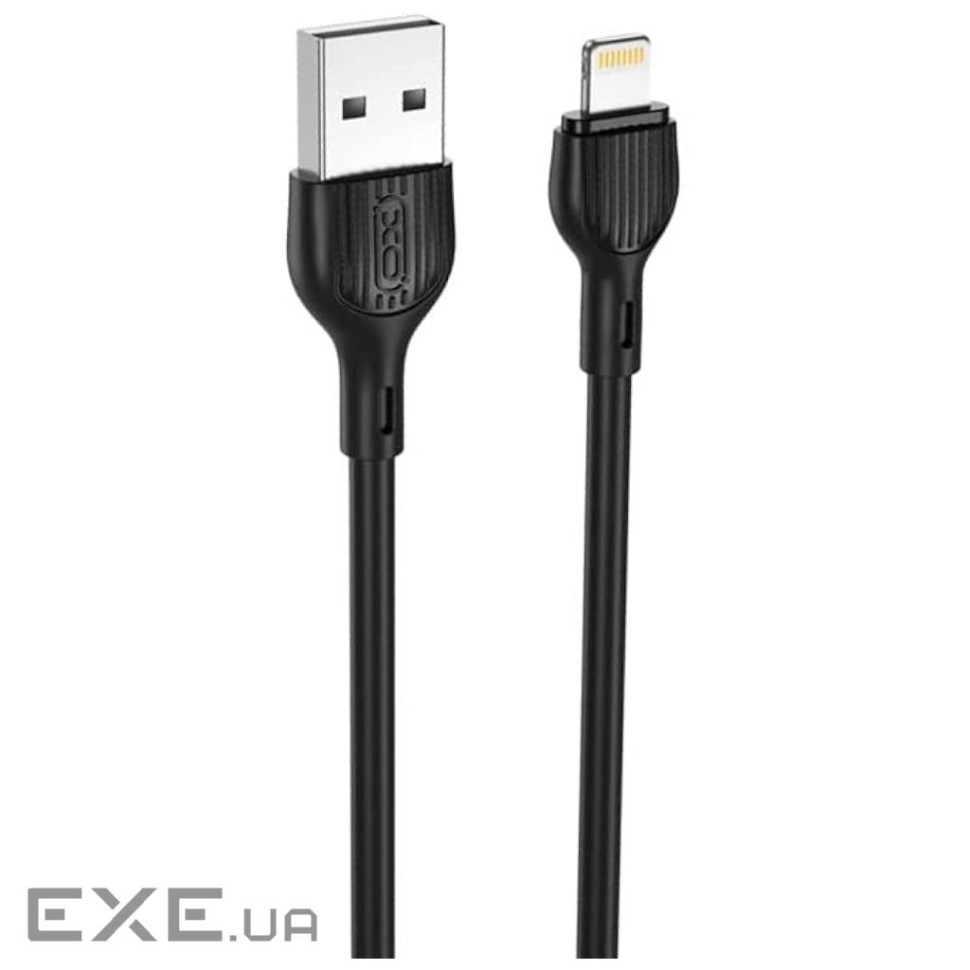 Дата кабель USB 2.0 AM to Lightning 1.0m 2.1A black XO (XO-NB200-L-1-BK)