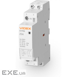 Модульний контактор 2п 25А 2НВ VF-RS-MC2O-25 VIDEX RESIST