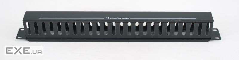 Кабельний організатор 1U з кришкою, чорний, EPNew (PLMN-060Z)