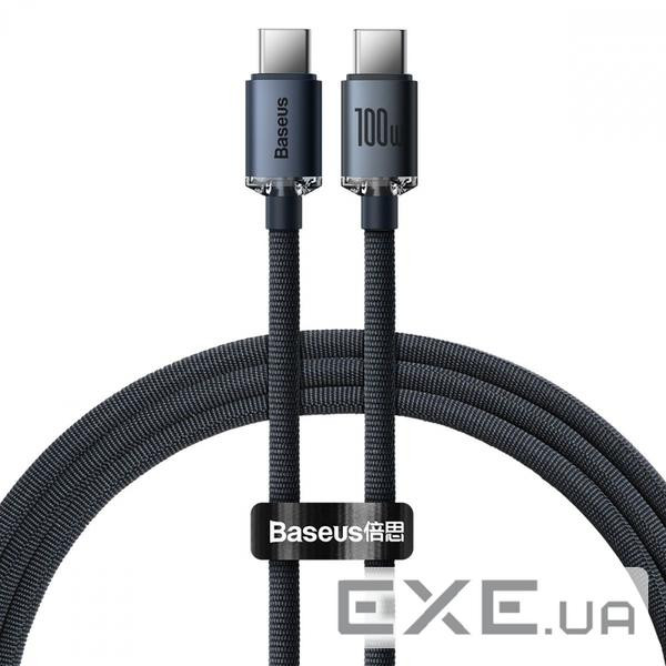 Кабель Baseus Crystal Shine Type-C to Type-C 100W 1.2M Чорний (CAJY000601)