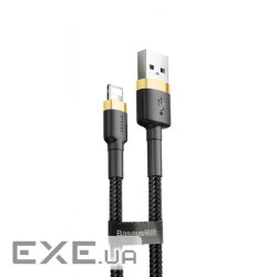 Дата кабель USB 2.0 AM to Lightning 2.0m 1.5A gold-black Baseus (CALKLF-CV1)
