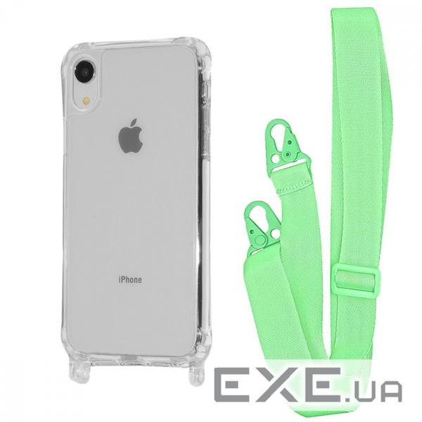 Чохол WAVE Clear Case with Strap iPhone Xr green (57005 green)