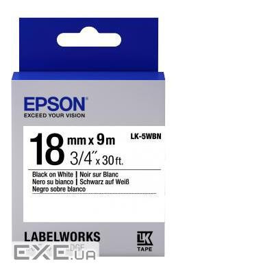 Стрічка для принтера етикеток Epson LK5WBN (C53S655006)