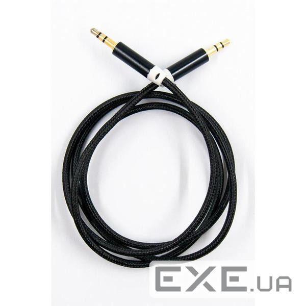 Кабель мультимедійний 3.5mm M to 3.5mm M 1.0m black Dengos (AUDIO-NTK-BLACK)