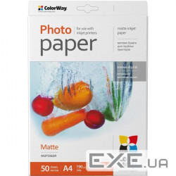 Paper ColorWay Matt A4 190 г/ м2-50 (PM190050A4) (.PM190050A4)
