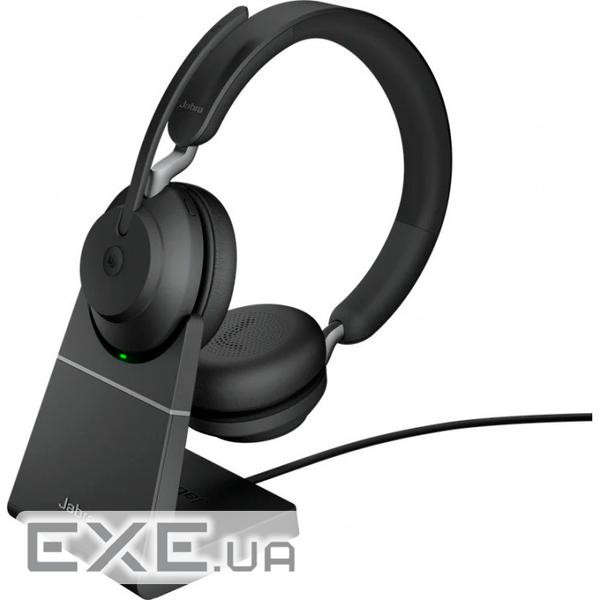 Гарнітура бездротова JABRA Evolve2 65 MS Stereo USB-A Black (EVOLVE2 65 MS Stereo USB-A+база )