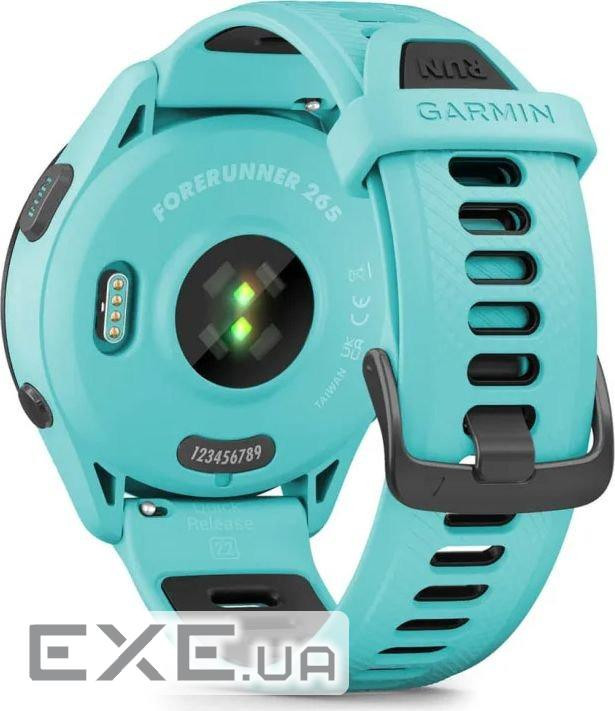 Смарт-часы Garmin Forerunner 265 Black Bezel with Aqua Case and Aqua/Black Silicone B (010-02810-12)