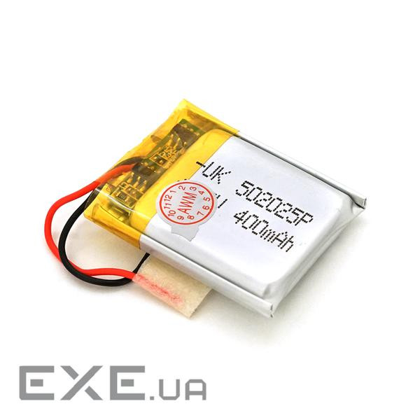 Літій-полімерний акумулятор 5*20*25mm (Li-ion 3.7В 400мА&middot,год) (502025 400м) )