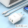 Мережевий зарядний пристрій HOCO C80A Plus Rapido PD20W+QC3.0 charger set(C to iP) W (6931474779892)