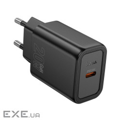 Зарядний пристрій HOCO N60 Gentle USB-C PD20W Black (6942007644174)