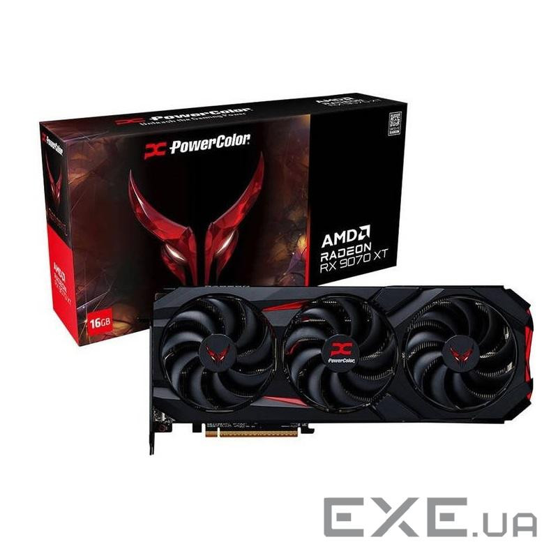 Відеокарта POWERCOLOR Red Devil AMD Radeon RX 9070 XT 16GB GDDR6 Backplate Sp (RX9070XT 16G-E/OC/BP)