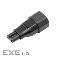Перехідник живлення IEC(C14)-(C7)Euro8 M/M (адаптер),чорний (62.09.8391-1) (62.09.8391-1)