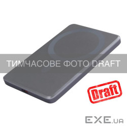 Акумулятор портативний літій-іонний Power Bank 2E Slim Wireless QI 5000мА год, 20Вт (2E-PB0515-GREY)