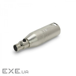 Перехідник аудіо XLR 3p-mini 3p M/F,адаптер прямий Metal корпус,металік (62.09.8507-1)