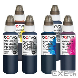 Чорнило Barva Canon PGI-450PGBK pigm + CLI-451BK/C/M/Y/GY 6x100 мл special (CPGI450-100-2MP)