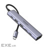 Концентратор Ugreen USB-C to HDMI + 2xUSB 3.2 + 2xUSB-C 3.2 + PD CM511 gray (35999)